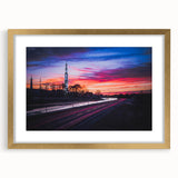 Extra large abstract art print of a textured Alabama scenery in muted earth tones on a framed canvas.