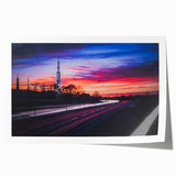 Extra large rolled print of Alabama scenery with vibrant floral elements, ideal for art wall dining room.