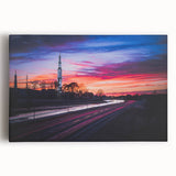 Black and white stretched canvas of Alabama scenery, ideal for kitchen wall art.