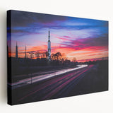 Large canvas print of Alabama scenery in soft, earthy tones, ideal for kitchen wall art.