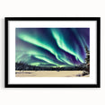 Abstract art print of Alaskan scenery in vibrant colors on a large textured canvas, ideal for living room decor.