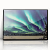 Large abstract wall art depicting an Alaskan landscape in muted earth tones on a framed acrylic.