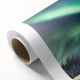 Art deco poster of Alaskan scenery in muted earth tones on rolled canvas, ideal for nursery wall art.