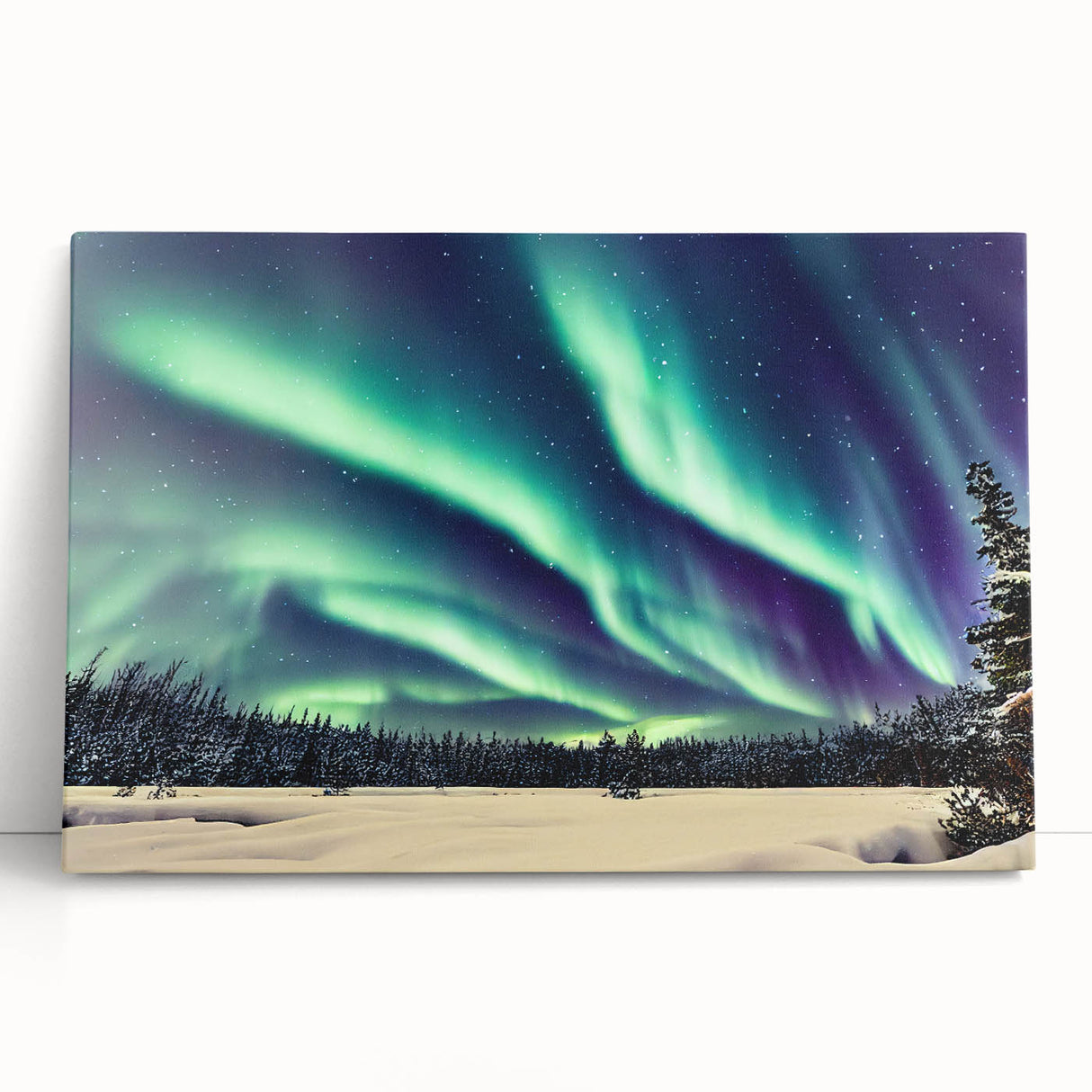 Black and white photograph of an Alaskan landscape on stretched canvas, ideal for kitchen wall art or bedroom decor.