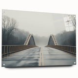 Large abstract acrylic print of Arkansas scenery in muted earth tones, ideal for dining room decor.