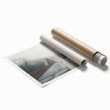 Extra large rolled print of Arkansas scenery with vibrant green and floral motifs, ideal for classy bathroom wall art.