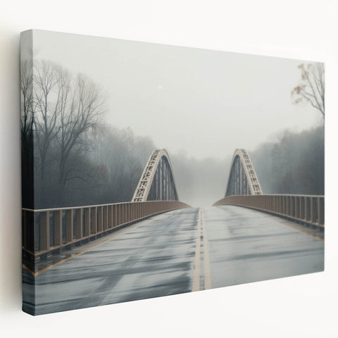 Large canvas print of an Arkansas landscape in natural green and blue tones, ideal for kitchen wall art.