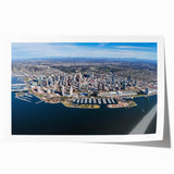 Extra large rolled print of San Diego scenery with vibrant floral elements, suitable for art wall dining room.