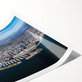 Extra large wall art featuring line art flowers in muted tones on a rolled canvas, ideal for large living room decor.