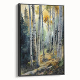 Black and white wall art featuring an Aspen, Colorado landscape on framed canvas, ideal for bedroom decor.