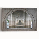 Black and white photograph of a Connecticut landscape on stretched canvas, ideal for kitchen wall art.