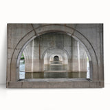 Black and white stretched canvas of Connecticut scenery, ideal for kitchen wall art or bedroom decor.