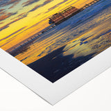 Art deco poster of Daytona scenery on rolled canvas, featuring pastel colors, ideal for dining room wall art.