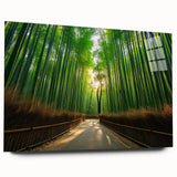 Large abstract wall art of Maui scenery in muted blue and green tones on acrylic glass.