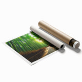 Extra large rolled print featuring a scenic view of Maui with vibrant green and blue tones.
