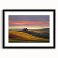 Extra large abstract art print of a colorful Idaho scenery in a black frame with a textured finish.