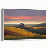 Vintage poster art of Idaho scenery on extra large, framed canvas with colorful palette, ideal for living room decor.