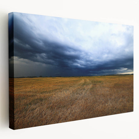 Large canvas print of a Kansas landscape in soft earth tones, ideal for kitchen wall art.