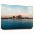 Large abstract wall art of Kentucky scenery on acrylic glass, featuring muted earth tones, ideal for dining room decor.