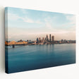 Side view of a stretched canvas featuring a serene Kentucky landscape, ideal for kitchen wall art.