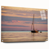 Acrylic print of a large abstract depiction of Louisiana, featuring vibrant, multicolored patterns.