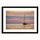 Colorful abstract art print of a Louisiana landscape in vibrant hues on a black framed canvas, ideal for living room decor.