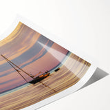 Extra large rolled print featuring line art flowers in muted earth tones, ideal for large living room wall art.