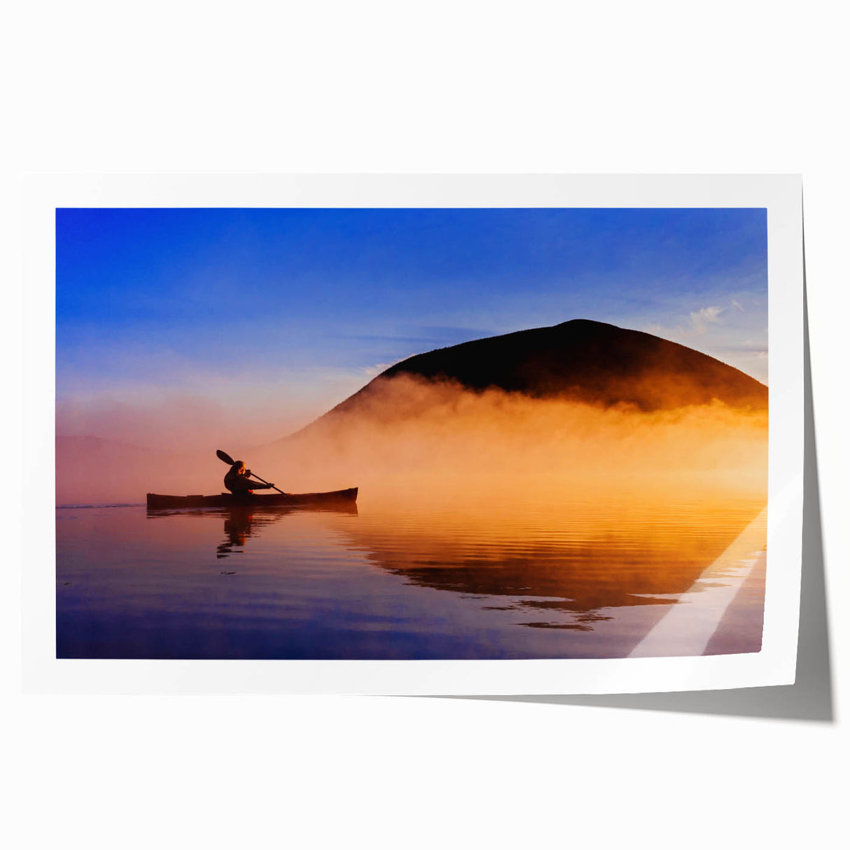 Extra large rolled print of Maine scenery with vibrant green and blue tones, ideal for art wall dining room.