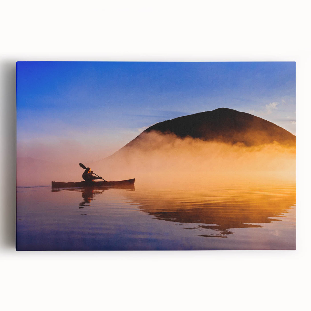 Black and white photo of Maine coastline on stretched canvas, suitable for kitchen wall art.