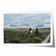 Extra large rolled print of Montana scenery with vibrant green and blue tones, suitable for dining room wall art.