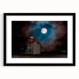 Extra large abstract art print depicting a colorful, textured New Jersey scenery on a framed canvas.