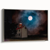 Framed canvas of a New Jersey landscape in muted colors, ideal for adding a vintage touch to living room decor.