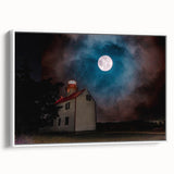 Vintage poster art of New Jersey scenery in vibrant colors on a large framed canvas, ideal for living room decor.