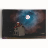 Large black and white stretched canvas of New Jersey scenery, ideal for kitchen wall art.