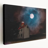 Large canvas print of New Jersey scenery in muted earth tones, ideal for kitchen wall decor.