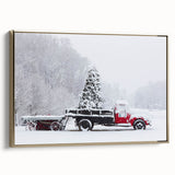 Framed canvas featuring a vintage-style landscape painting of Charlotte, North Carolina in black and gold.