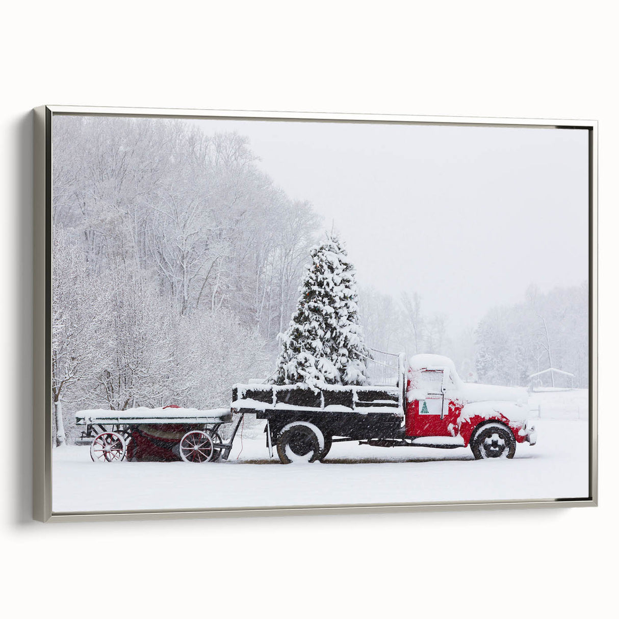 Framed canvas of a vintage Charlotte, North Carolina skyline landscape in black with colorful accents.