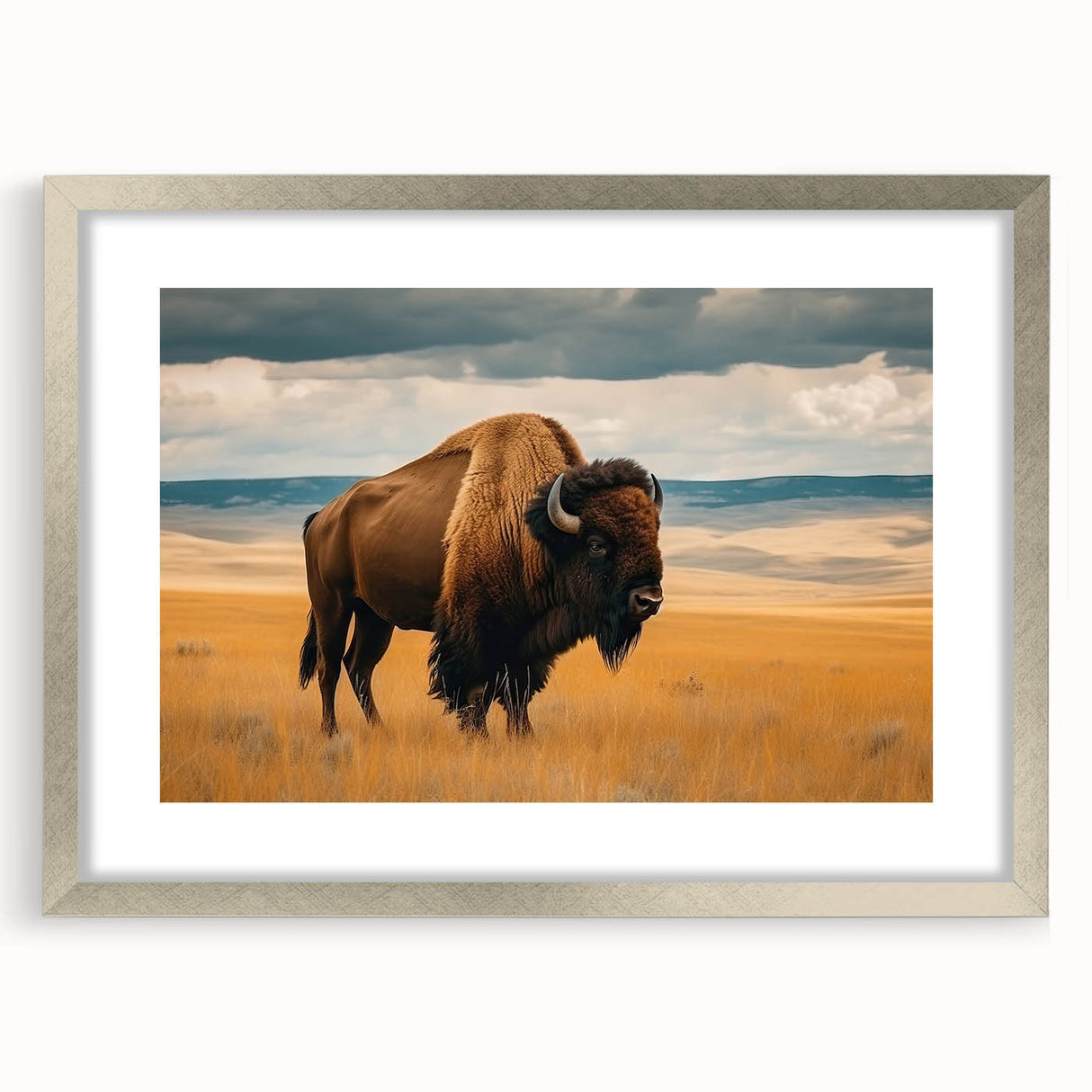 Textured art depicting an abstract Oklahoma landscape in muted earth tones, framed in silver, ideal for bedroom decor.