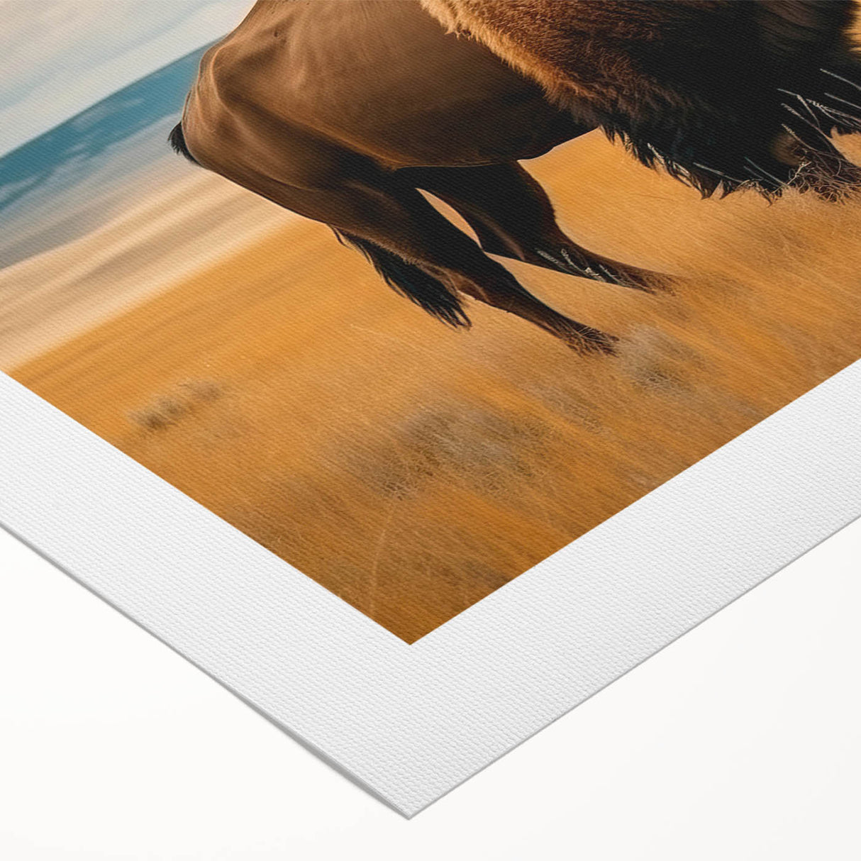 Art deco poster featuring a stylized Oklahoma landscape in muted earth tones on rolled canvas.