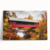 Black and white photograph of a Vermont landscape on stretched canvas, ideal for kitchen wall art or bedroom decor.