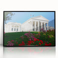 Large abstract wall art featuring a Virginia landscape in muted earth tones on a framed acrylic.