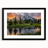 Colorful abstract art print of the Grand Tetons in vibrant hues on a textured, extra large canvas.