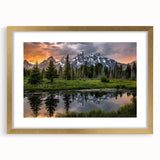 Extra large wall art featuring a textured abstract print of the Grand Tetons in muted earth tones, framed with a gold mat.