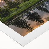 Art deco poster of Grand Tetons in muted earth tones on rolled canvas, suitable for dining room wall art.