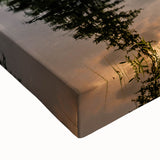 Black and white landscape art painting of the Grand Tetons on stretched canvas, ideal for bedroom wall decor.