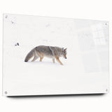 Yellowstone National Park scenery on acrylic glass, featuring vibrant green and blue tones, ideal for dining room art.