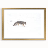 Extra large framed abstract art print depicting Yellowstone scenery in textured gold and green tones.