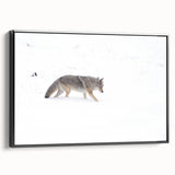 Black and white framed canvas of Yellowstone landscape, ideal for bedroom wall art with a vintage poster style.