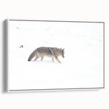 Vintage poster art of Yellowstone scenery on a framed canvas with colorful palette, ideal for living room decor.