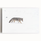 Black and white photograph of Yellowstone scenery on stretched canvas, ideal for kitchen wall art.